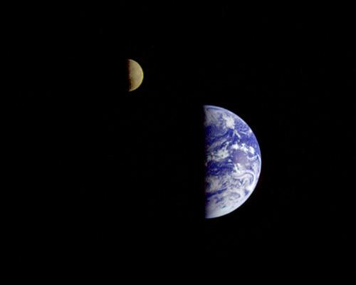 Earth and Moon-Image courtesy NASA