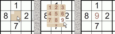 Placing and deleting numbers Placing and deleting numbers