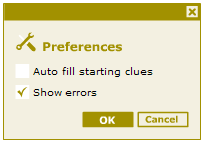 Preferences dialog box