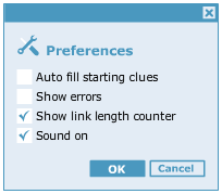 Preferences dialog box Preferences dialog box