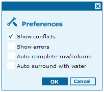 Preferences dialog box Preferences dialog box