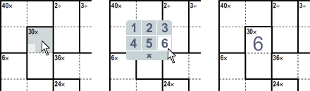 Placing and deleting numbers Placing and deleting numbers