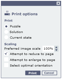 Print dialog box Print dialog box