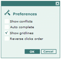 Preferences dialog box Preferences dialog box