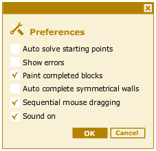 Preferences dialog box Preferences dialog box