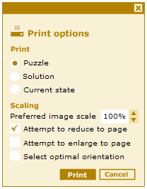 Print dialog box Print dialog box