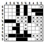 B&W Dot-a-Pix(B) Single Clue Cross-a-Pix(B)