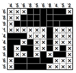 B&W Dot-a-Pix(C) Single Clue Cross-a-Pix(C)