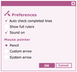 Preferences dialog box Preferences dialog box